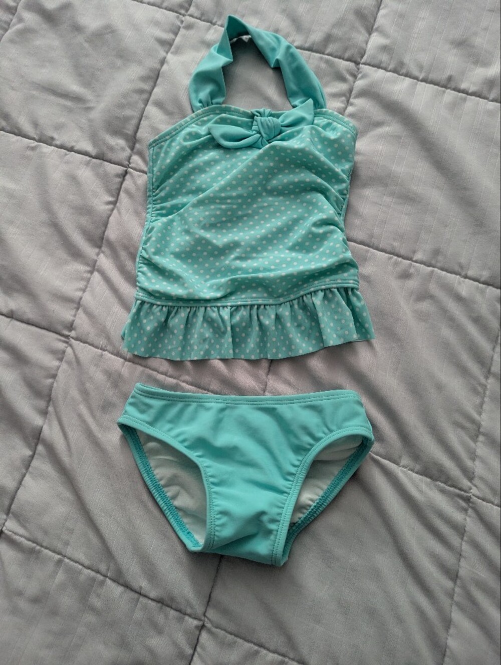Circo Toddler Two-Piece Turquoise Tankini Swim Set